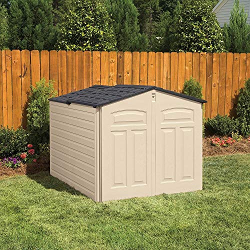Beige/Brown 5 x 6.5 Ft Resin Outdoor Storage Shed H283