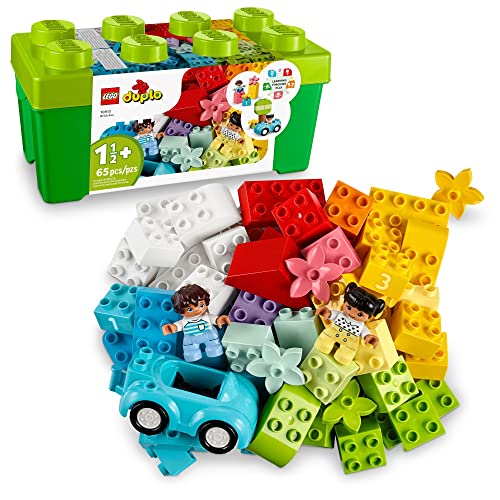 LEGO DUPLO Classic Brick Box Building Set with Storage Organizer, Toy Car, Number Bricks W14196