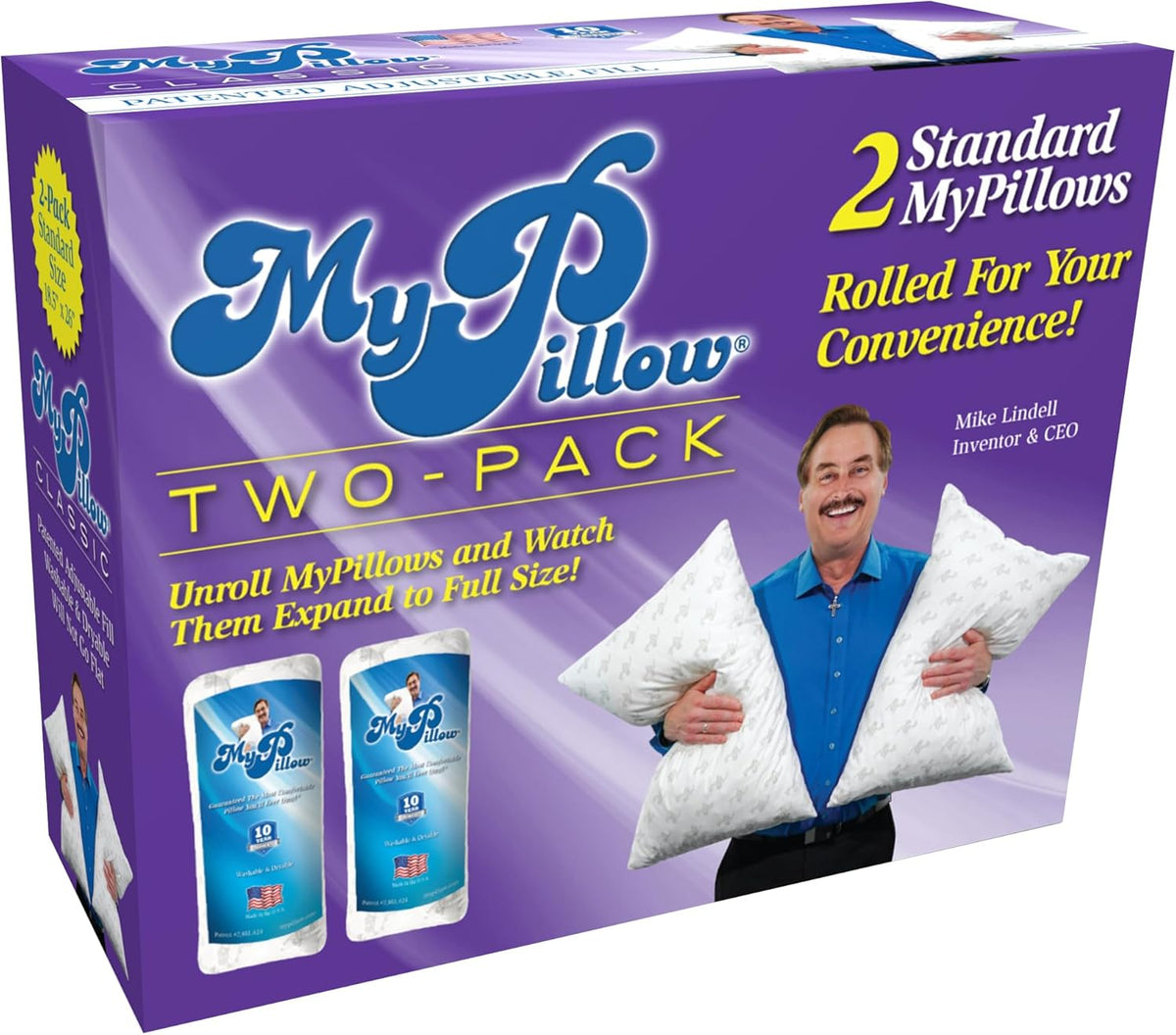 Classic Standard Bed Pillow, Medium Support (Pack of 2) U97797