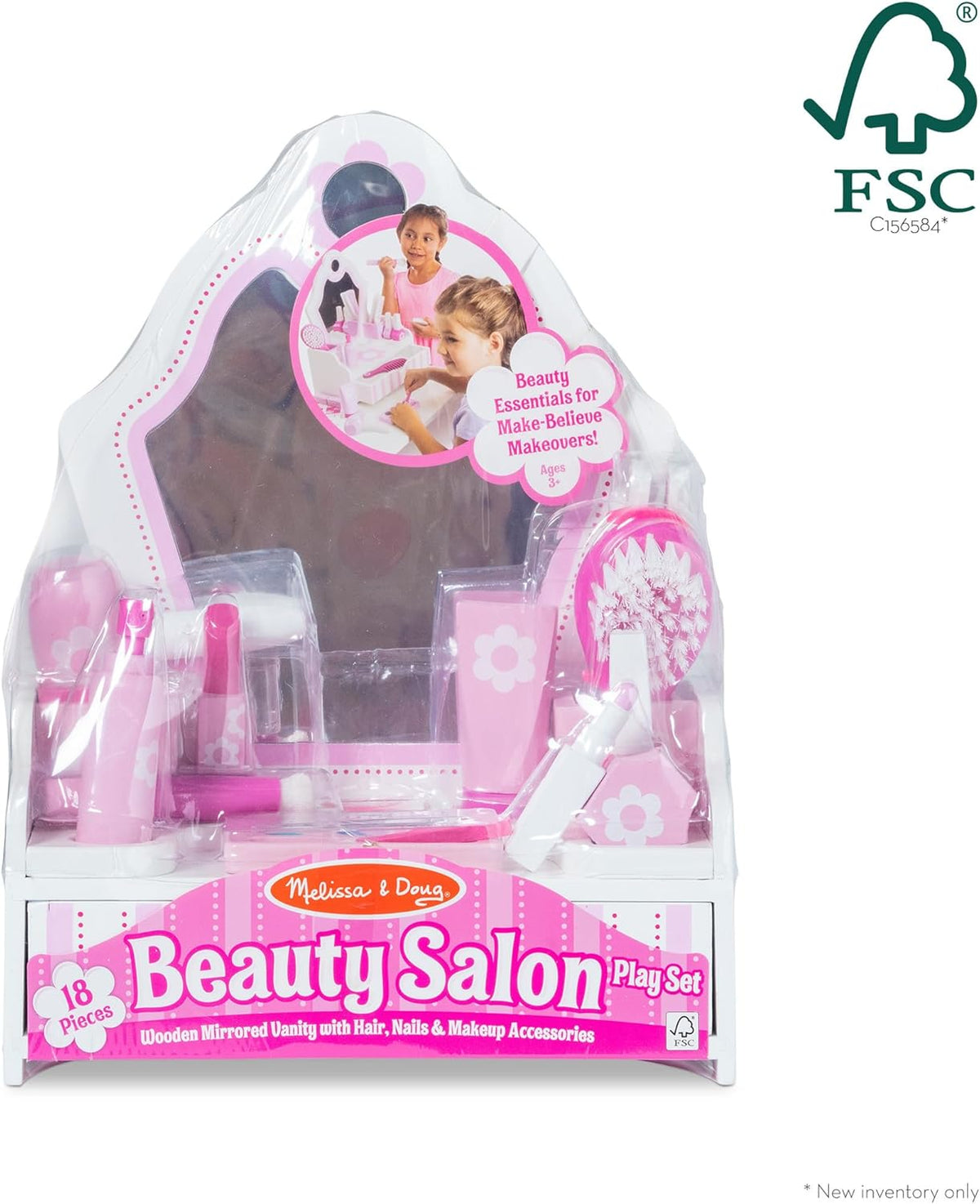18 pcs Wooden Beauty Salon Play Set K31461