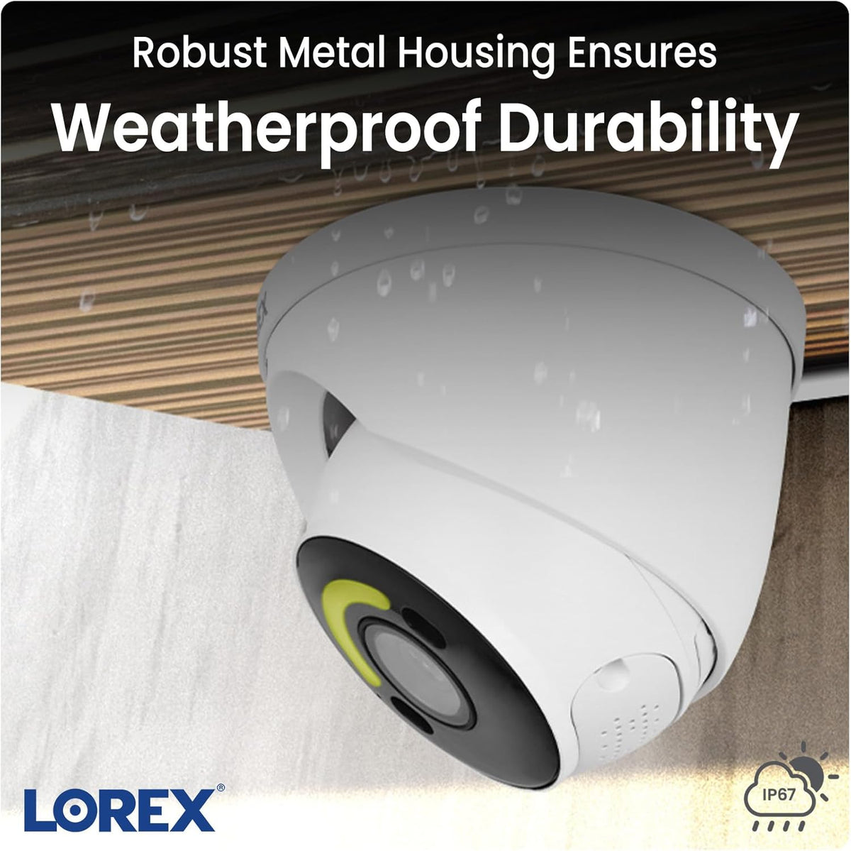 4K Wired Security Camera with Color Night Vision L866735