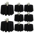 8 Pack Black 120 inch Round Polyester Table Cloth D410007
