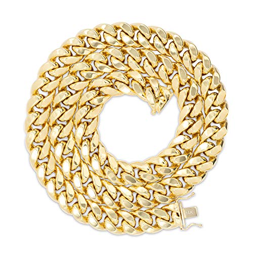 14k Yellow Gold Miami Cuban Link Chain Necklace L55734