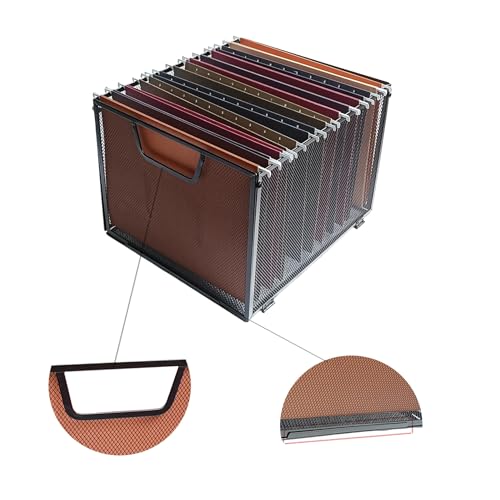 Black Metal Mesh File Baskets (2) I843608
