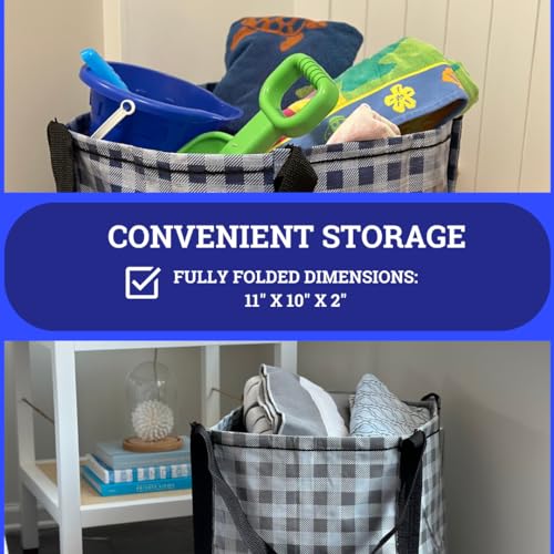 Heavy Duty Storage Tote Bag 22-Gallon Woven Polypropylene E9519