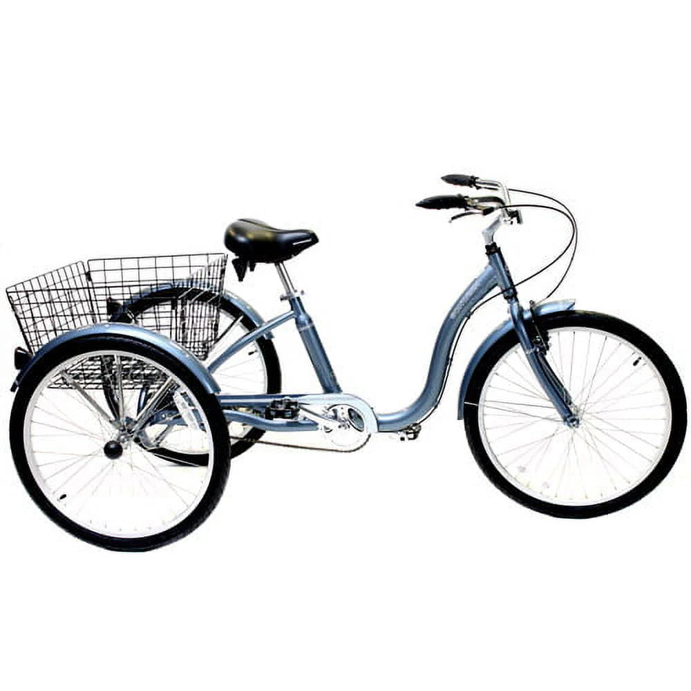 24 wheels Adult Tricycle with rear storage basket U257869