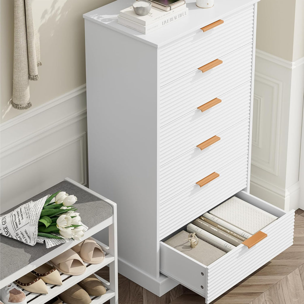 6 Drawer White Dresser Y909