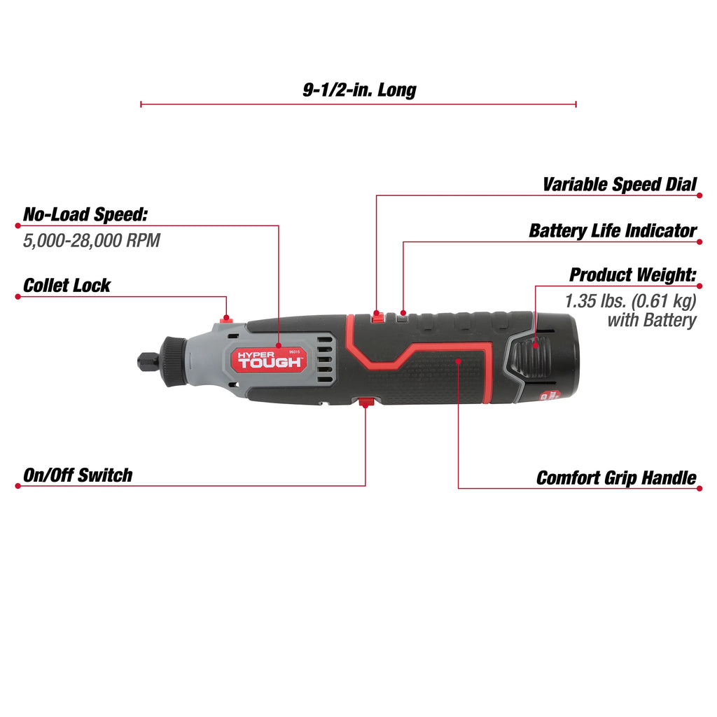 12V Max Lithium-Ion Cordless Variable Speed Rotary Tool with 40 Accessories N924
