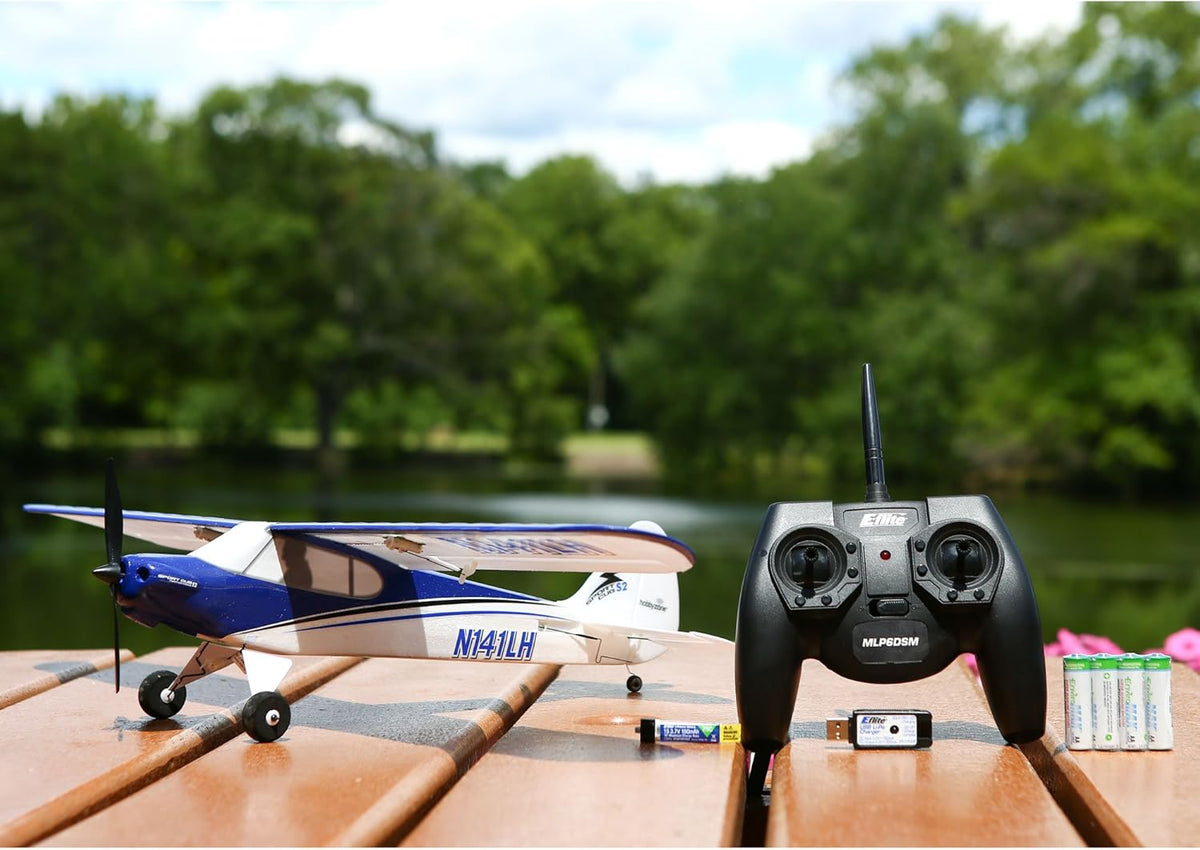 Blue RC Airplane with 6-CH 2.4GHz Transmitter O125928