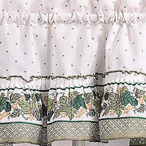 Cottage Ivy Country Curtain Tier And Swag Set, Multi, 56-Inch X 36-Inch O73989