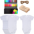 24 Pcs Unisex Baby Bodysuit Cotton Short Sleeve Bodysuits O220