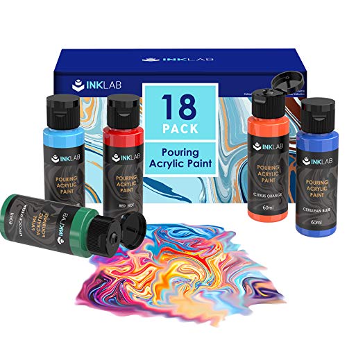 34 Colors Acrylic Pouring Paint Set, 2 Oz/Bottle Y321