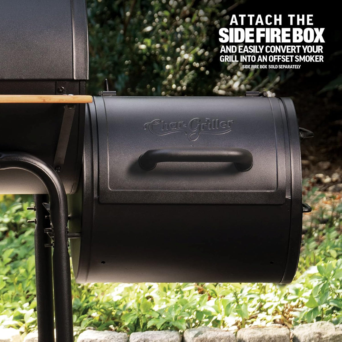 Charcoal Grill and Smoker with Cast Iron Grates and 950 Cooking Square Inches in Black E9504