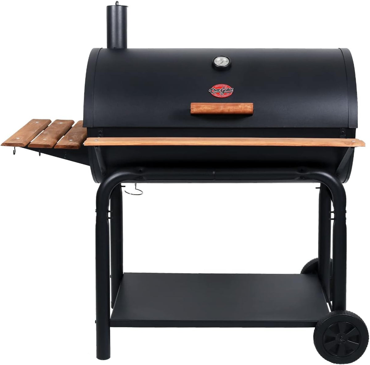 Charcoal Grill and Smoker with Cast Iron Grates and 950 Cooking Square Inches in Black E9504