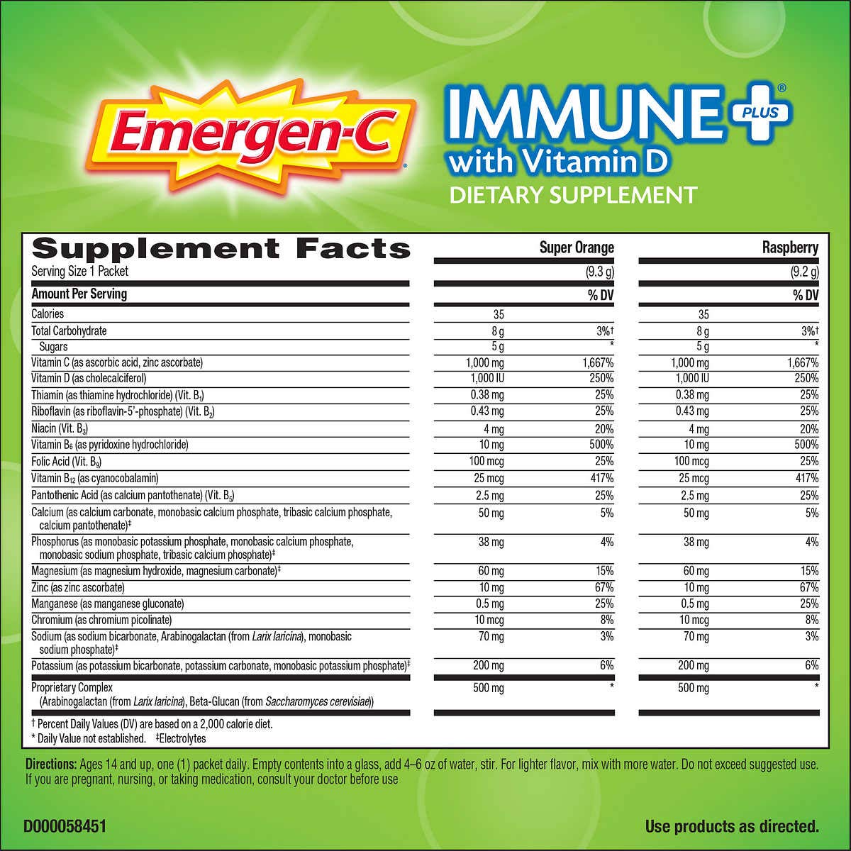 70 packets Vitamin C Vitamin D Dietary Supplement Drink Mix T80099