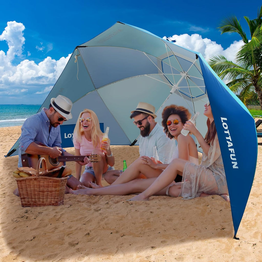 10-Foot Blue Green UPF 50+ Umbrella Shelter X319