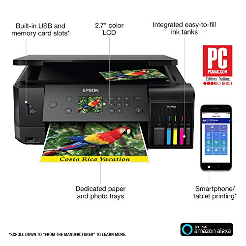 EcoTank Wireless 5-Color All-in-One Supertank Printer with Scanner, Copier and Ethernet N76268
