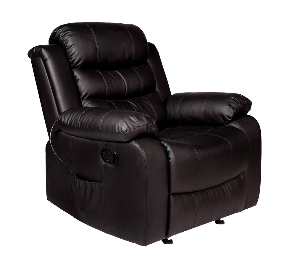 Black Massage Recliner V323