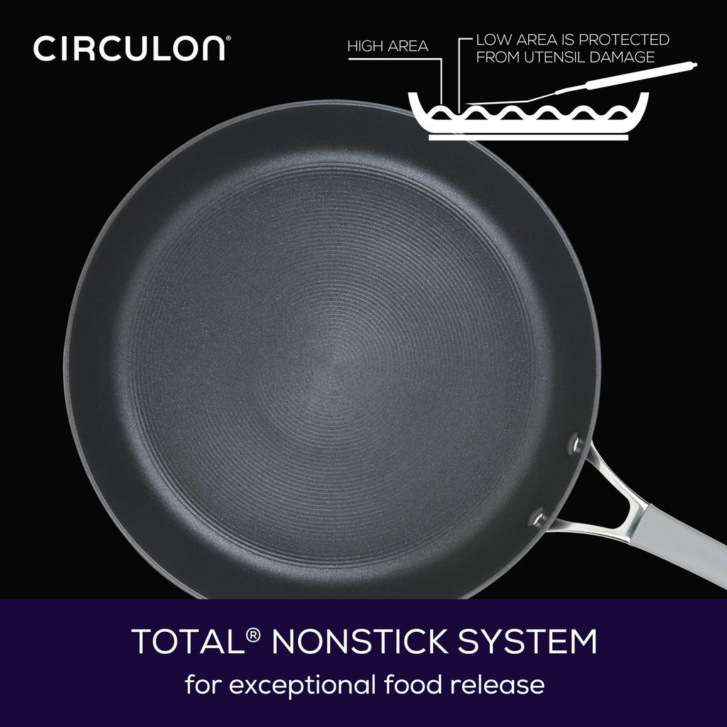 12 inch Hard-Anodized Nonstick Deep Frying Pan with Lid, Gray L882