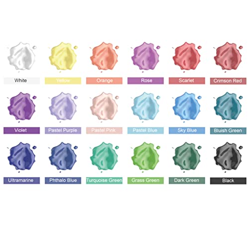 34 Colors Acrylic Pouring Paint Set, 2 Oz/Bottle Y321