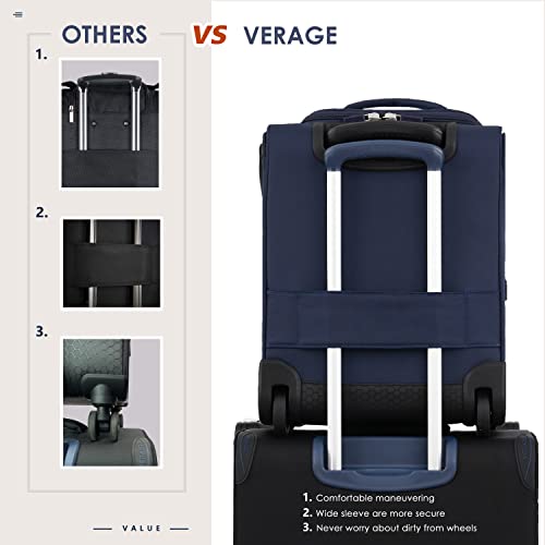 Carry On Underseat Luggage with Wheels & USB Port, Wheeled Spinner Bag, Lightweight Suitcase X50196