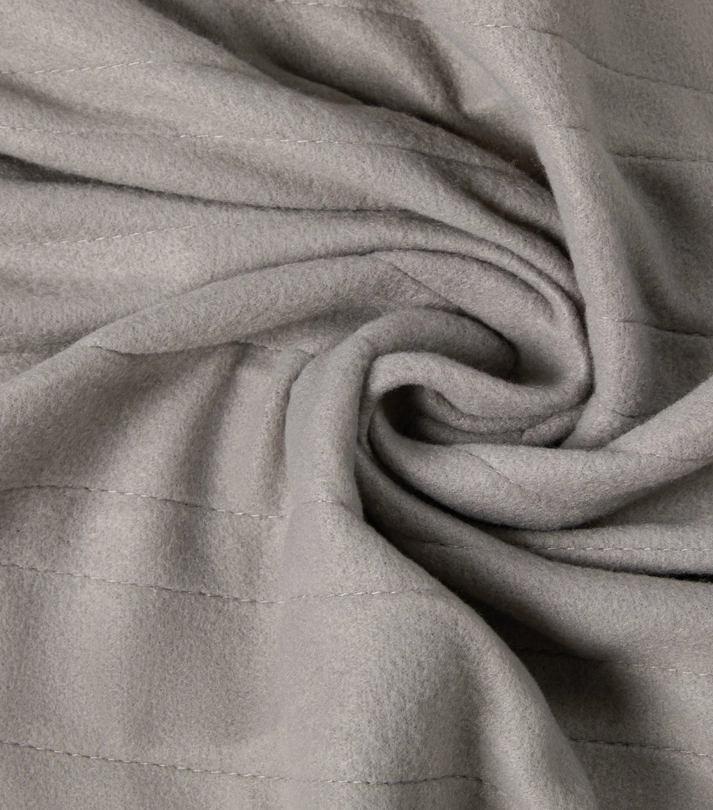 Gray Queen Soft Fleece Electric Heated Blanket, 84" x 90", 2 controllers B12065