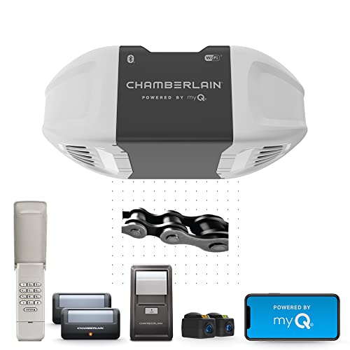 Smart Garage Door Opener, Chain Drive, 1/2-HP Motor, Dual Light X7308