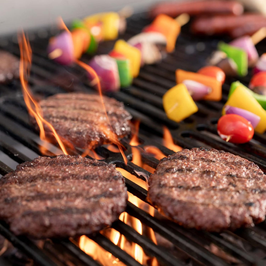 Charcoal Grill and Smoker with Cast Iron Grates and 950 Cooking Square Inches in Black E9504