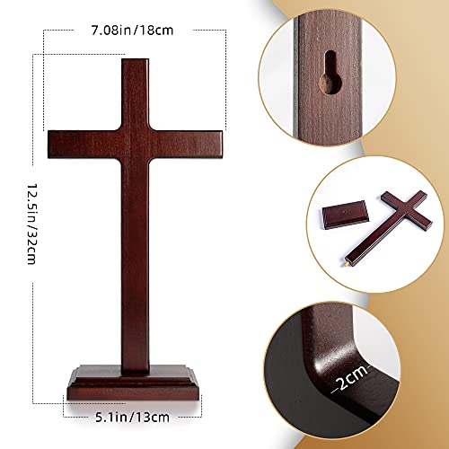 12.5 Inch Wooden Wall Cross D843561