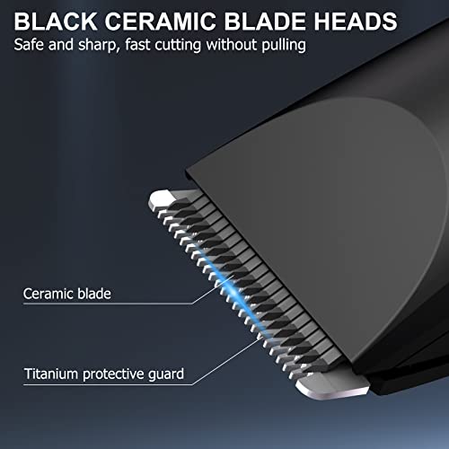 Electric Body Hair Trimmer with 2 Ceramic Blade, USB Recharge Dock & Nosetrimmer Head I59972