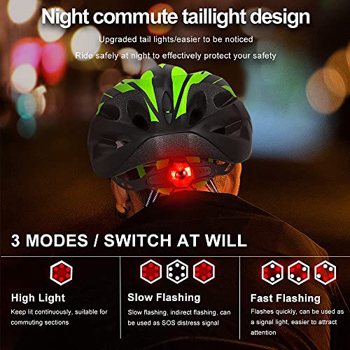 Adult Bike Helmet with Rear Light and Sun Visor G805