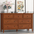 White 7 Drawer Solid Wood Dresser E875026