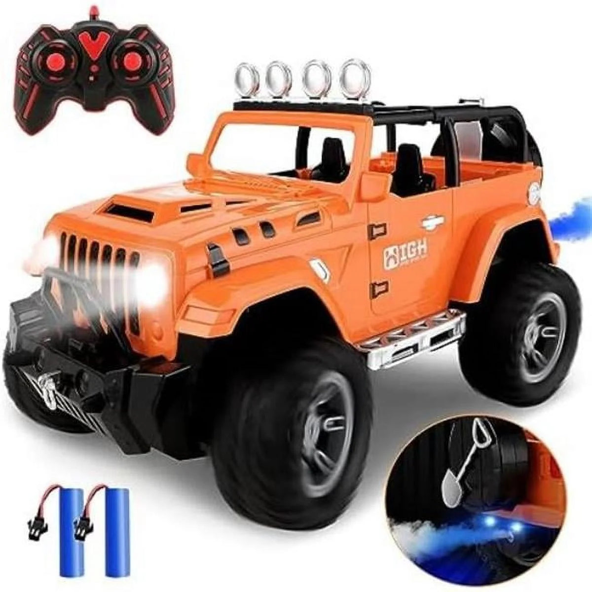 1-16 Scale Remote Control Car with 2 Batteries, Orange R4113