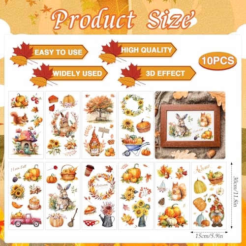 6 Sheets Butterfly Rub on Transfer Stickers 11.8x8.3 Inch I249504