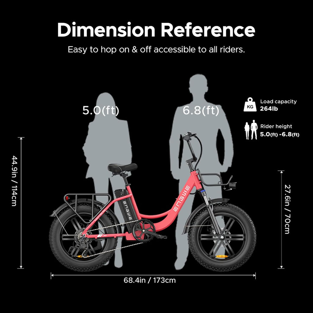 Electric Bike with 20 * 4.0" Fat Tire, 48V13Ah Battery, 7-Speed Gear, Front Suspension (Black) B244729