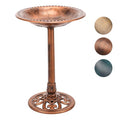 Gold Polyresin Bird Bath with Solar Fountain W677664