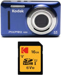 Blue Digital Camera with 16GB Card Bundle K102