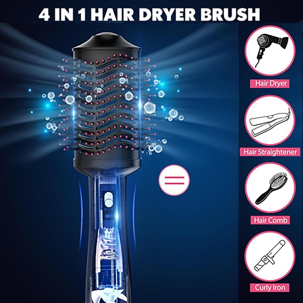 Black 4 in 1 Blow Dryer Brush G725684
