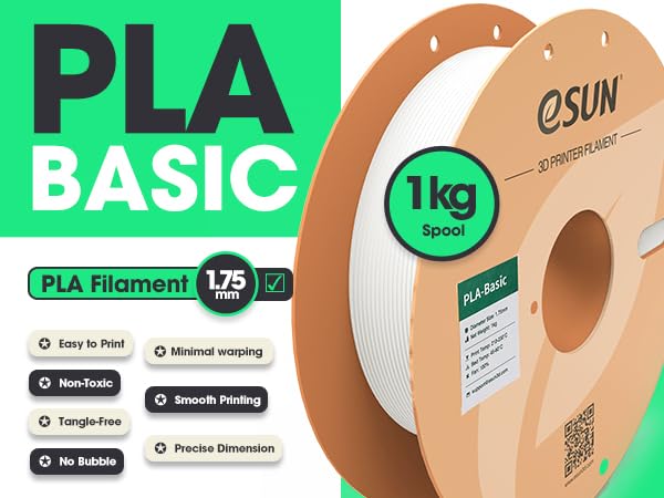 Black 1.75mm PLA Filament 1KG Spool 2Pack H74686