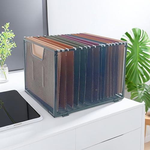 Black Metal Mesh File Baskets (2) I843608