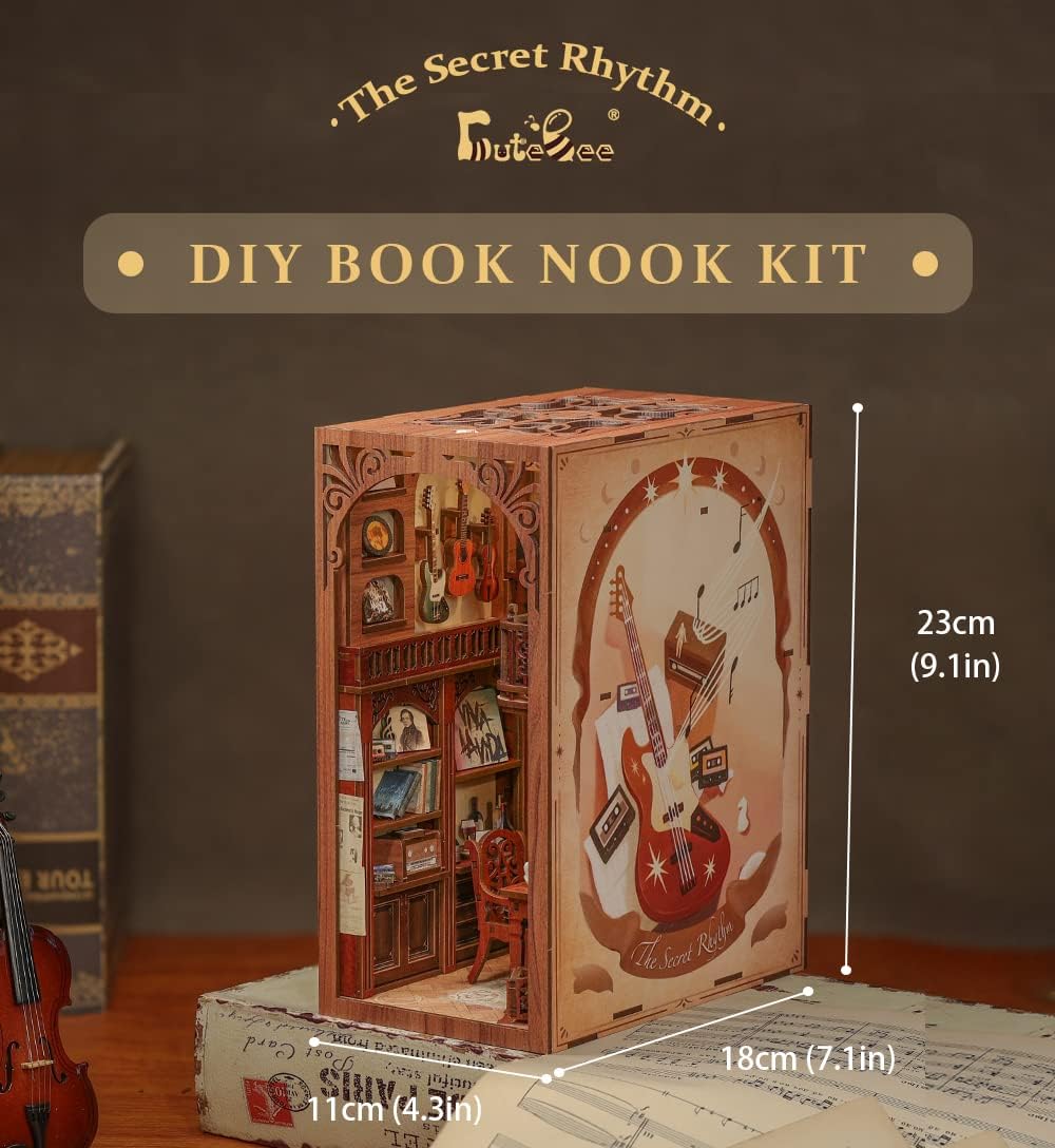 3D Wooden Puzzle Dollhouse Booknook Library Model O844