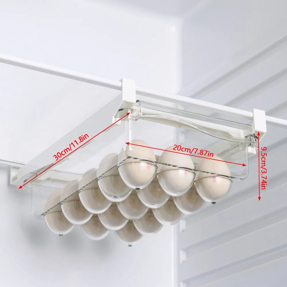 Transparent Refrigerator Egg Tray with Handle Q81709