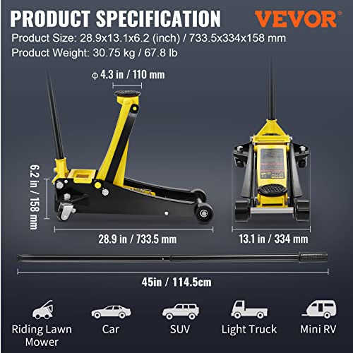 2.5 Ton Low Profile Steel Racing Floor Jack W181