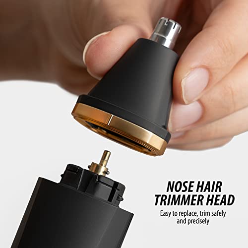 Electric Body Hair Trimmer with 2 Ceramic Blade, USB Recharge Dock & Nosetrimmer Head I59972