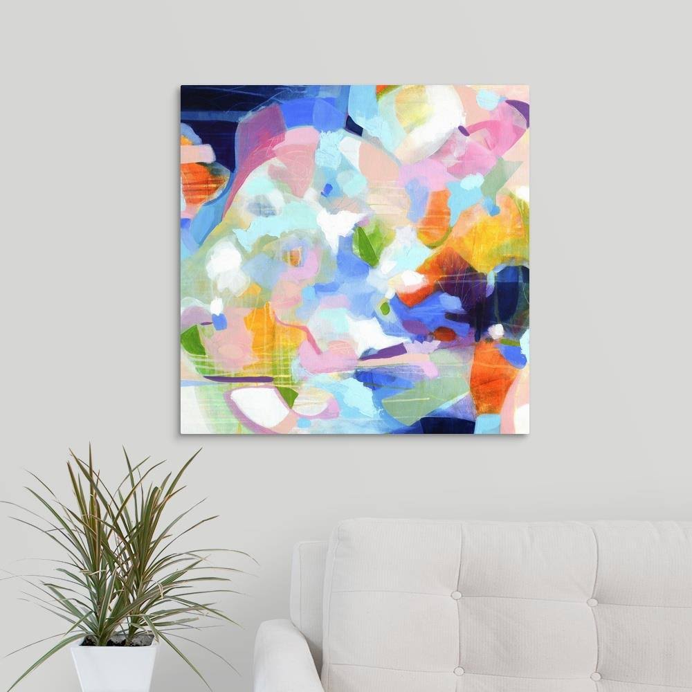 Frameless 24-in H x 24-in W Abstract Canvas Painting T85525