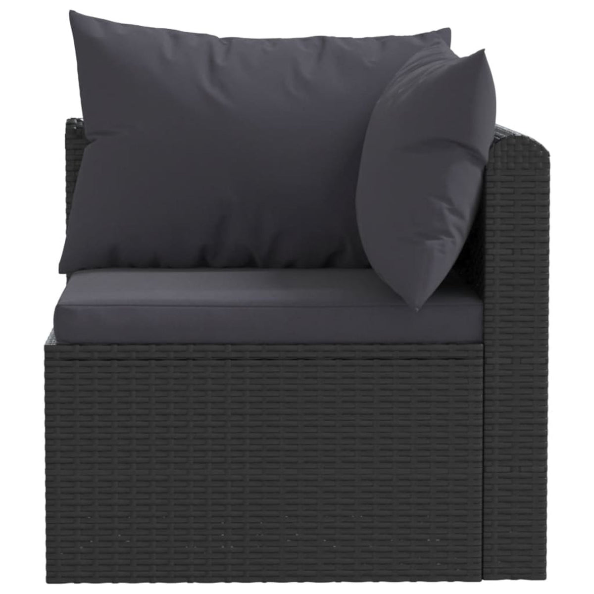3 Piece Poly Rattan Patio Sofa Set with Cushions E962