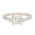 Princess CZ Diamond Solitaire Ring 925 Sterling Silver Band Ring U468