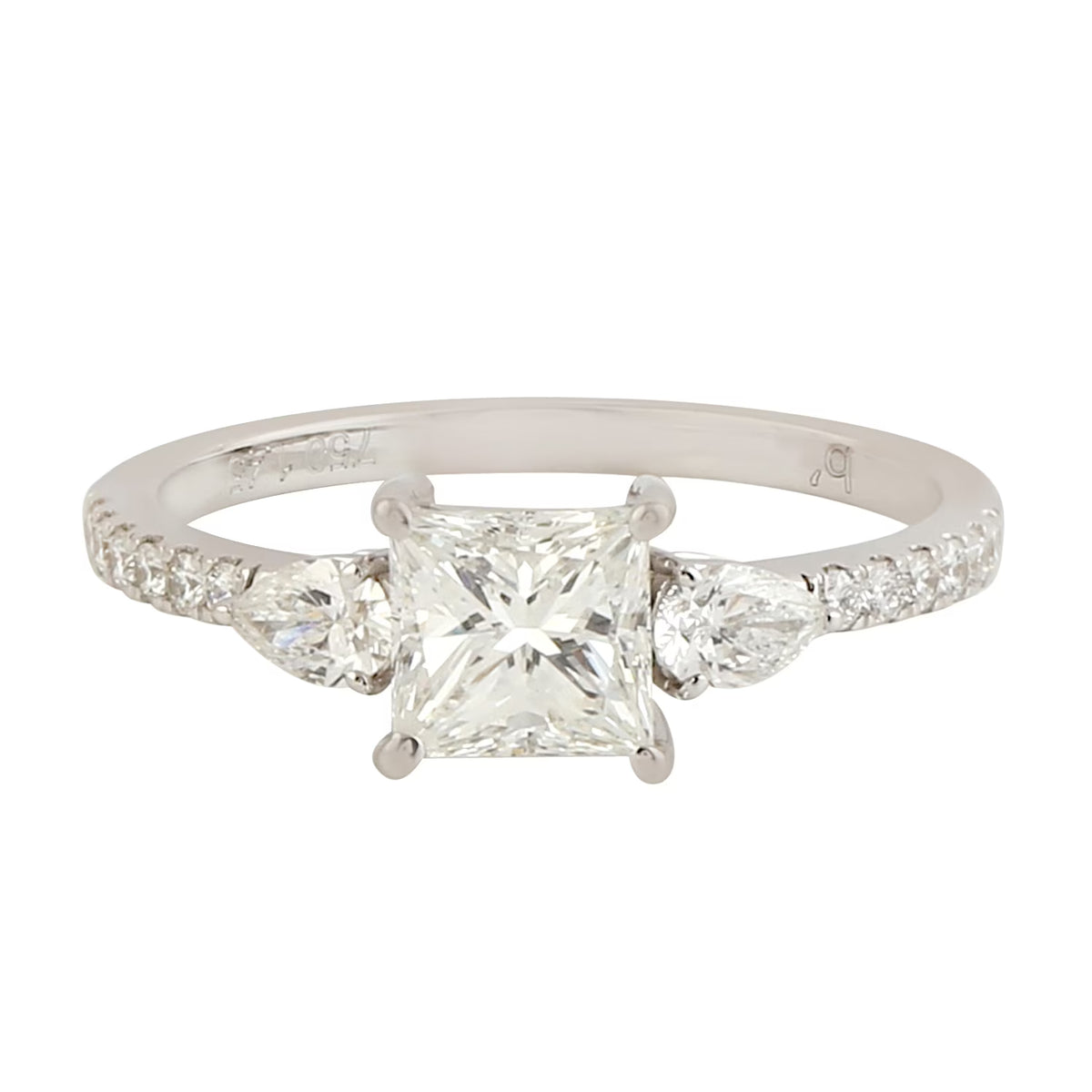 Princess CZ Diamond Solitaire Ring 925 Sterling Silver Band Ring U468