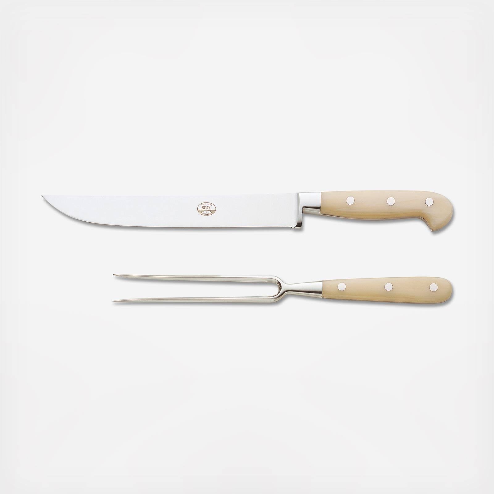 Ivory Lucite Carving Set S1967