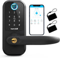 Fingerprint Smart Lock Lever Door Handle, 5-in-1 Keyless Entry Keypad Door Lock V379418